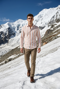 Antler Alpine Stripe Full Sleeve Cotton Shirt
