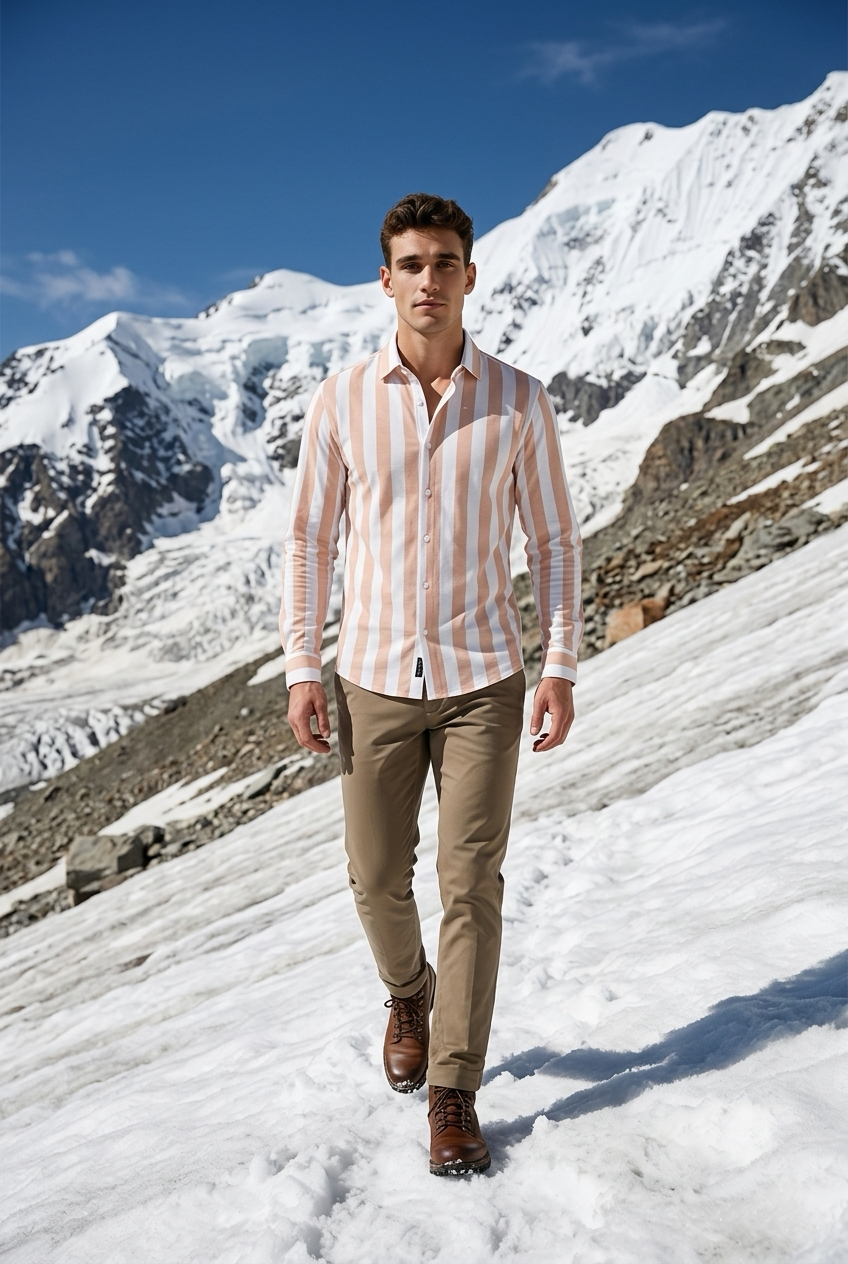 Antler Alpine Stripe Full Sleeve Cotton Shirt
