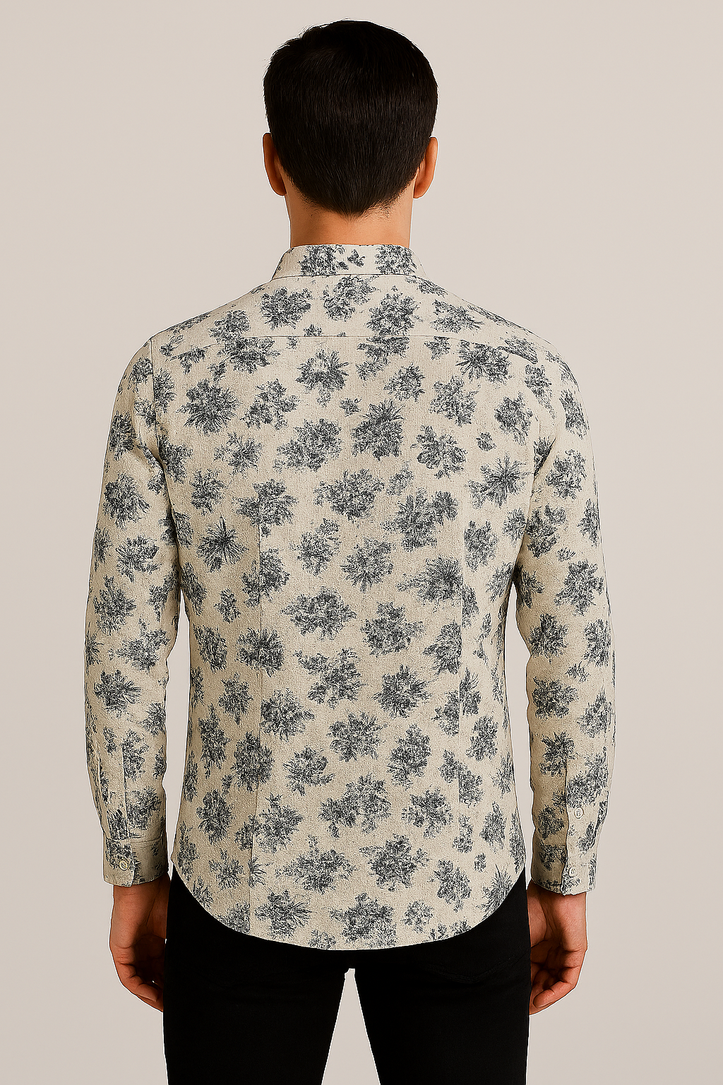 Antler Monochrome Floral Print - Black and Gray