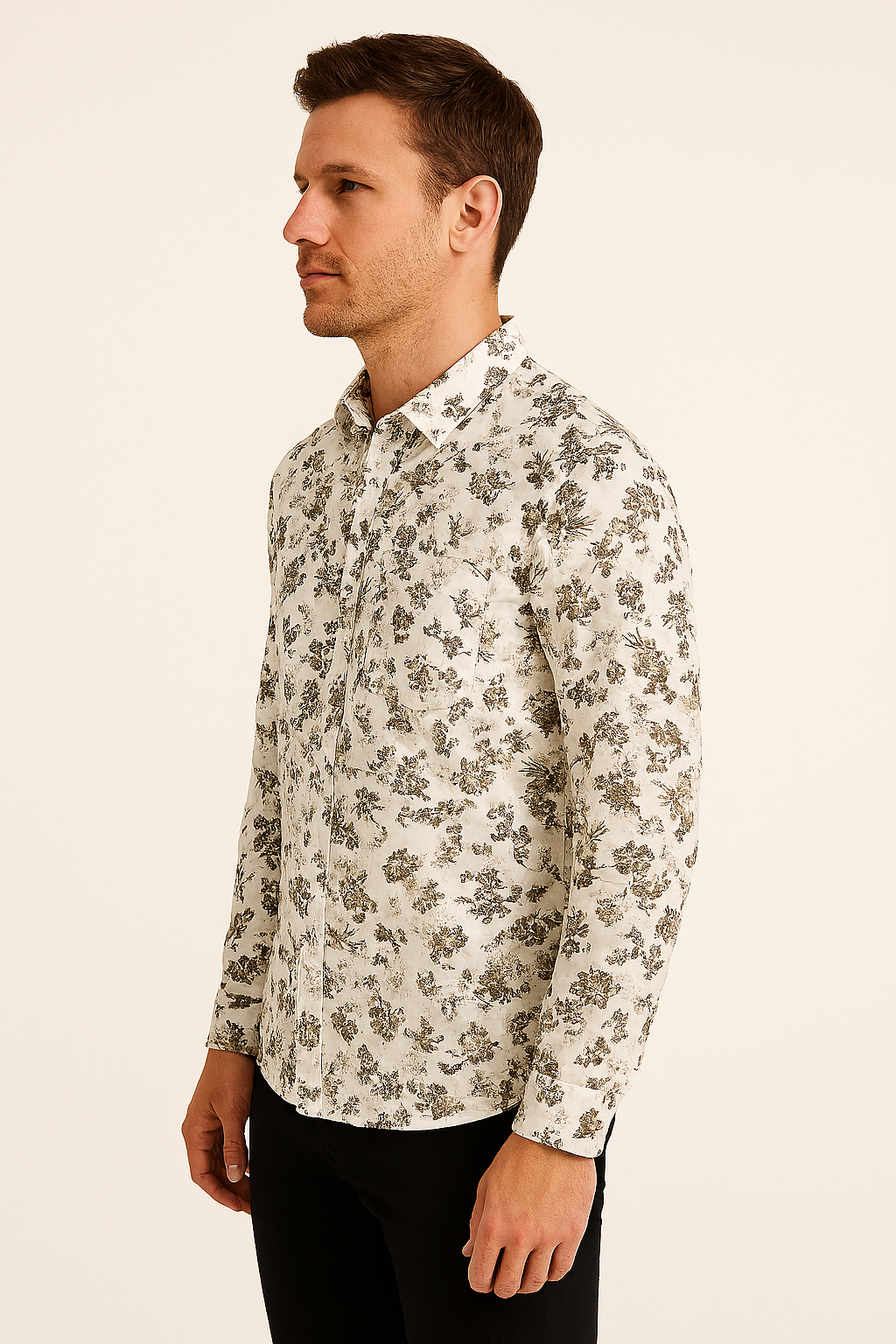 Antler Monochrome Floral Print - Black and Brown