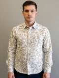 Antler Premium Full Sleeve Shirt -Beige Floral Print