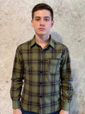 Antler Men’s Full Sleeve Check Shirt – Olive Green