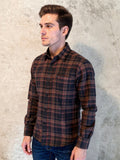 Antler Men’s Full Sleeve Cotton Shirt – Maroon & Black Plaid