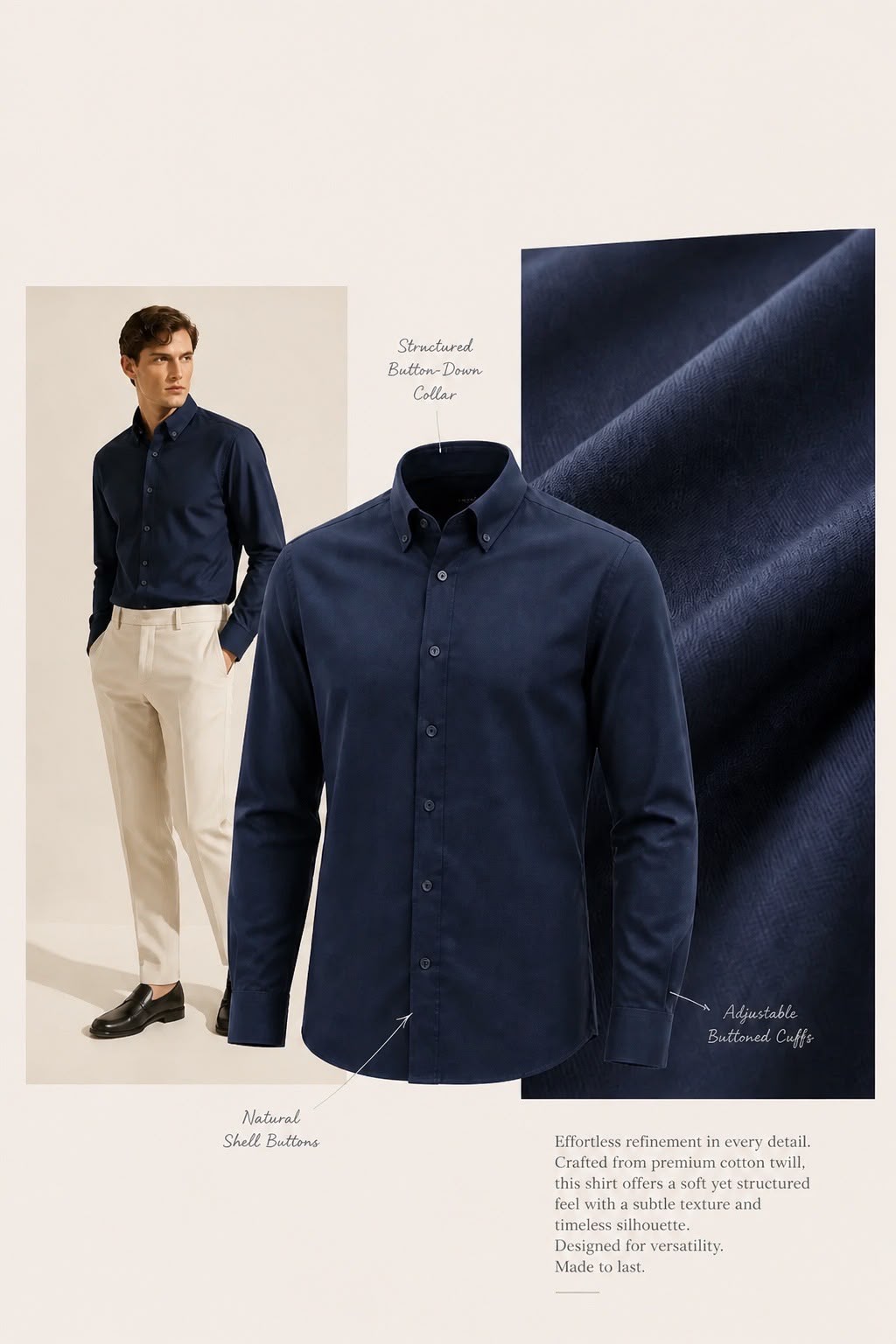 Antler Midnight Navy Button-Down Shirt