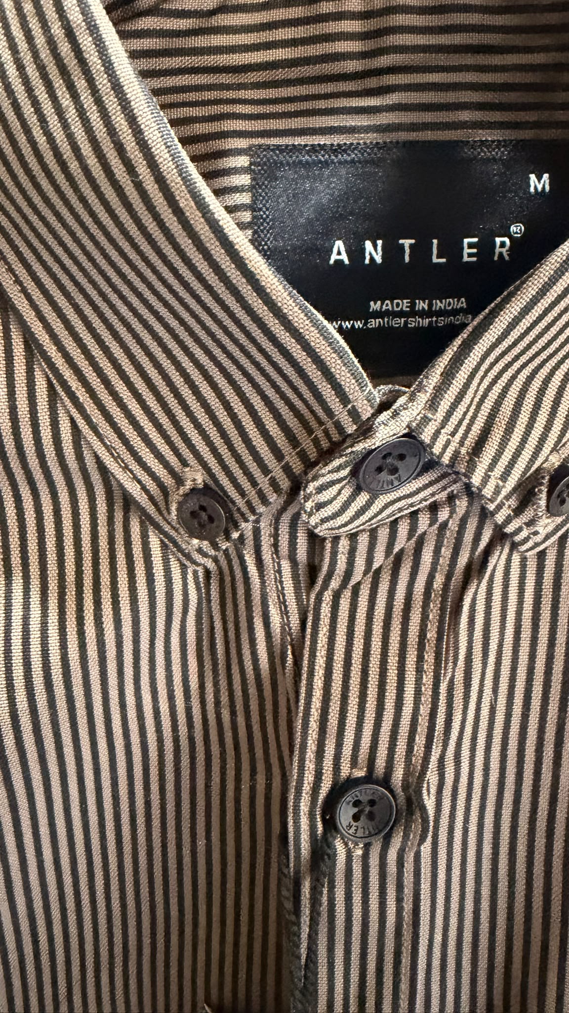 Antler Mocha Stripe Button-Down Shirt