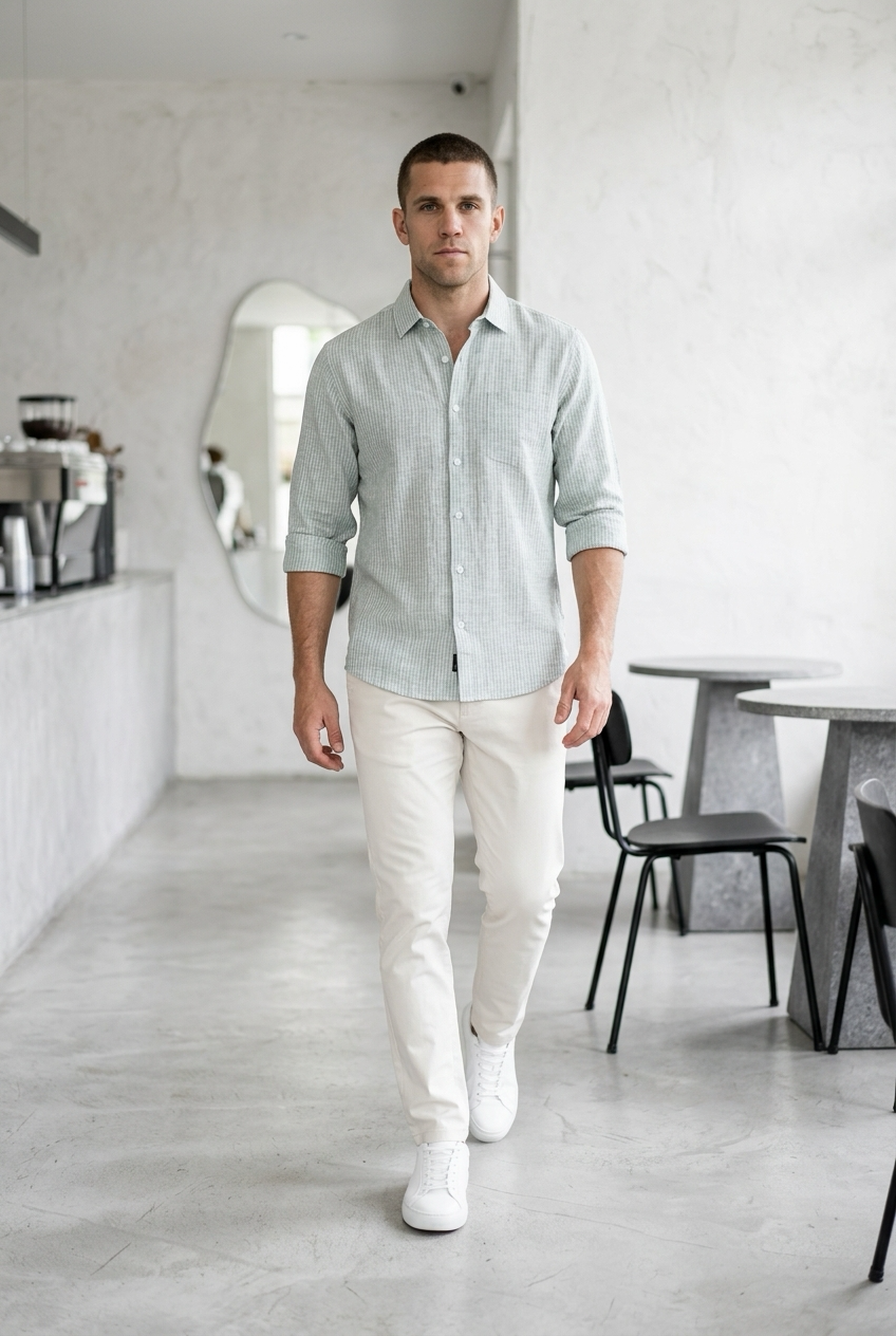 Antler Sage Trail Cotton Full Sleeve Shirt