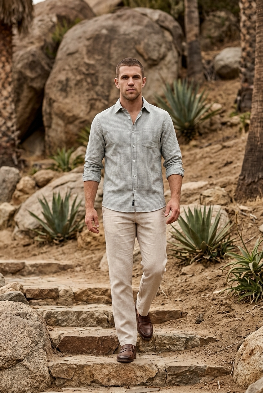 Antler Sage Trail Cotton Full Sleeve Shirt