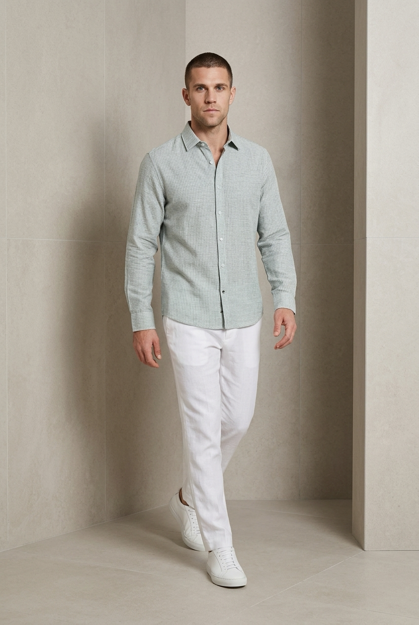 Antler Sage Trail Cotton Full Sleeve Shirt