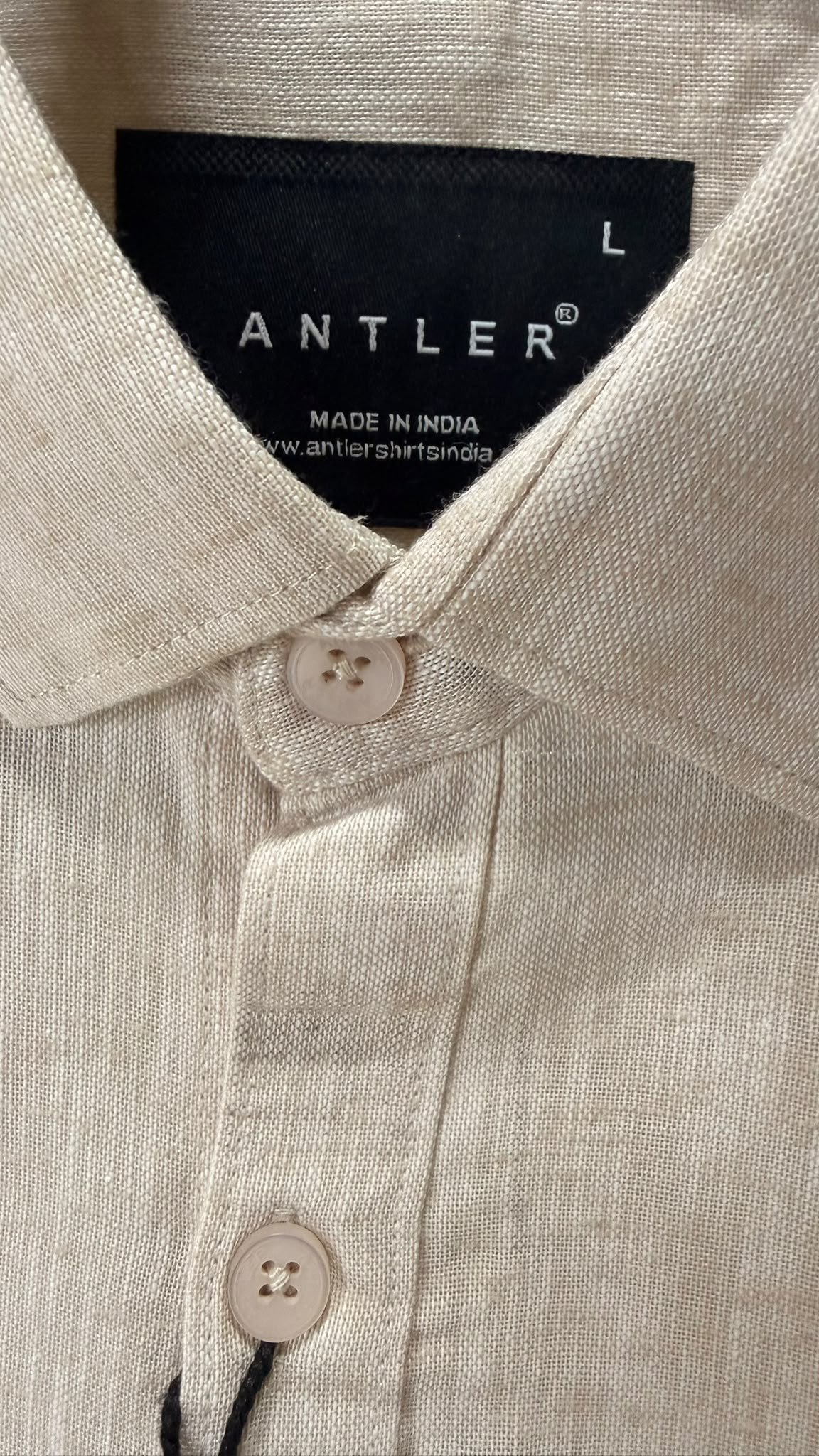 Antler Sandstone Linen Shirt