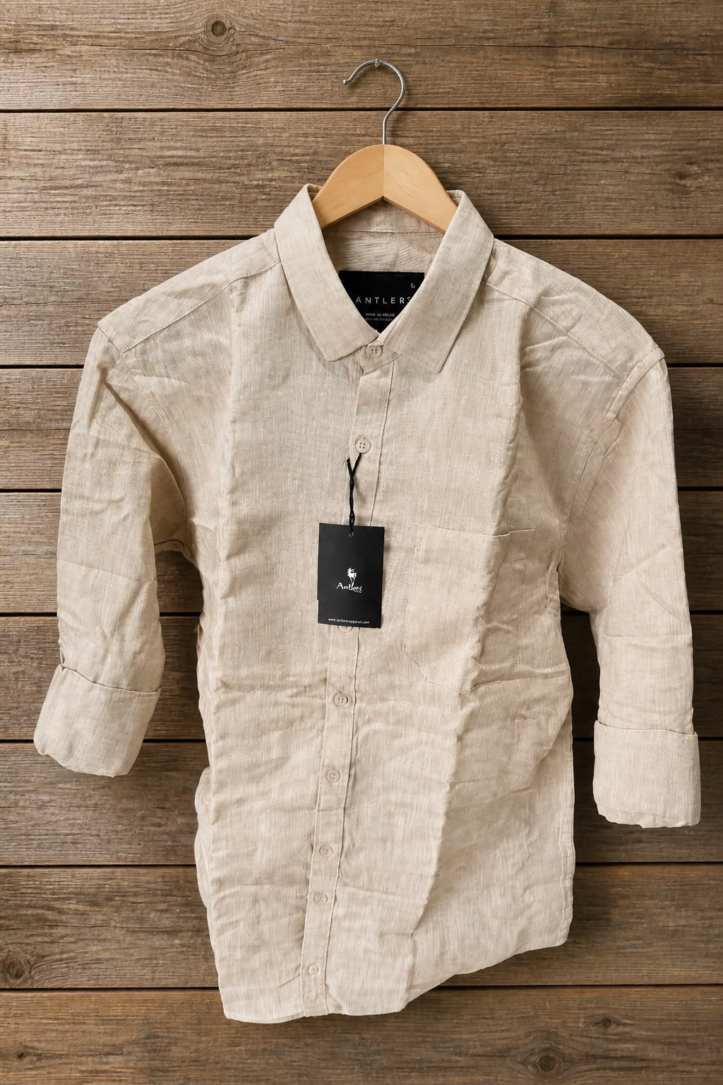 Antler Sandstone Linen Shirt