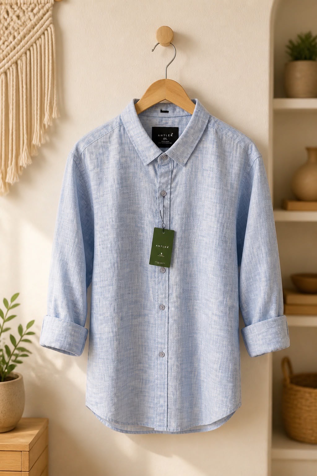 Antler Sky Linen Blend Shirt