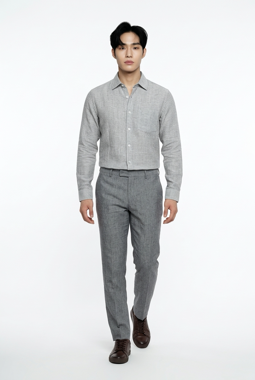 Antler Urban Stripe Full‑Sleeve Cotton Shirt