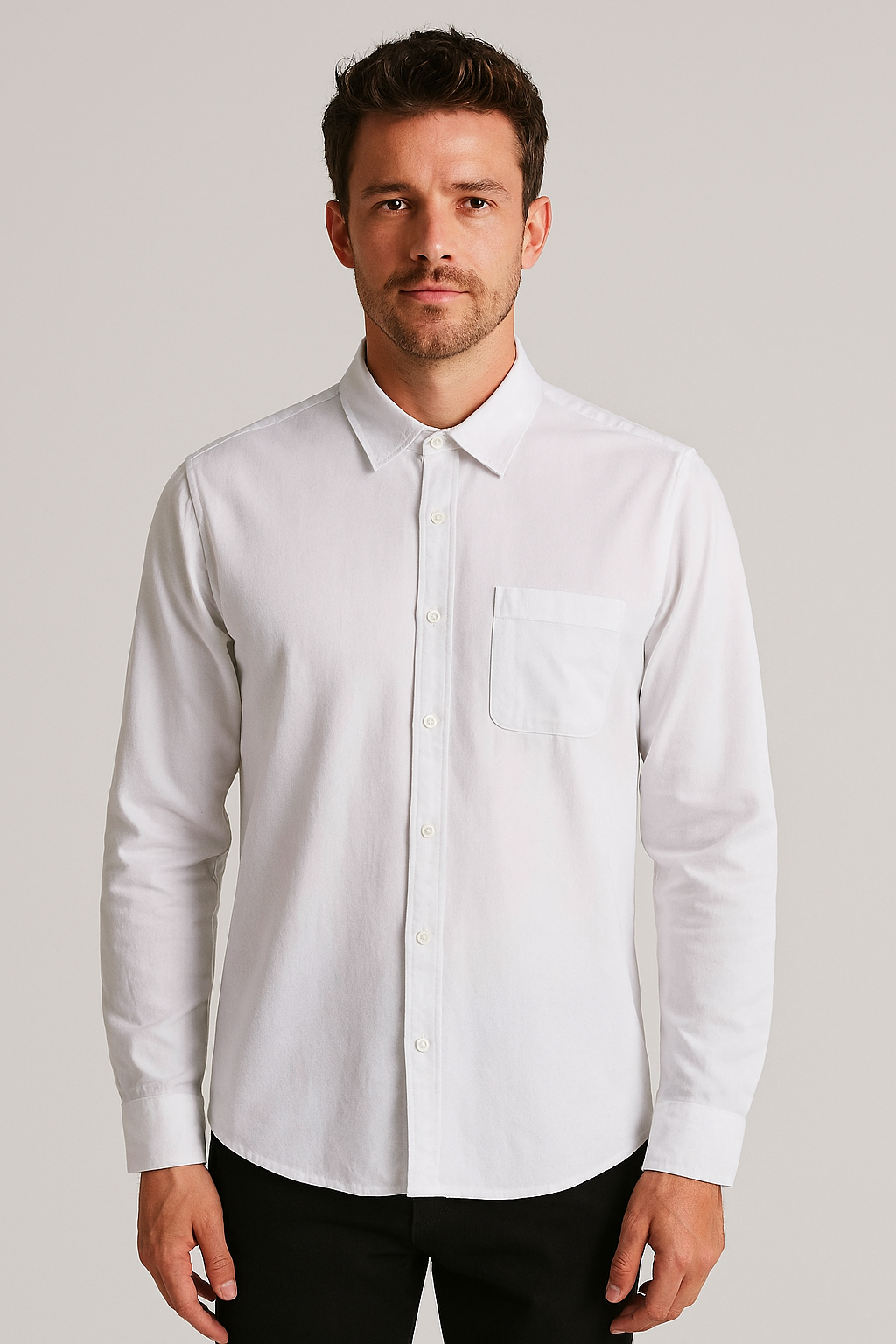 Antler white full-sleeve shirt