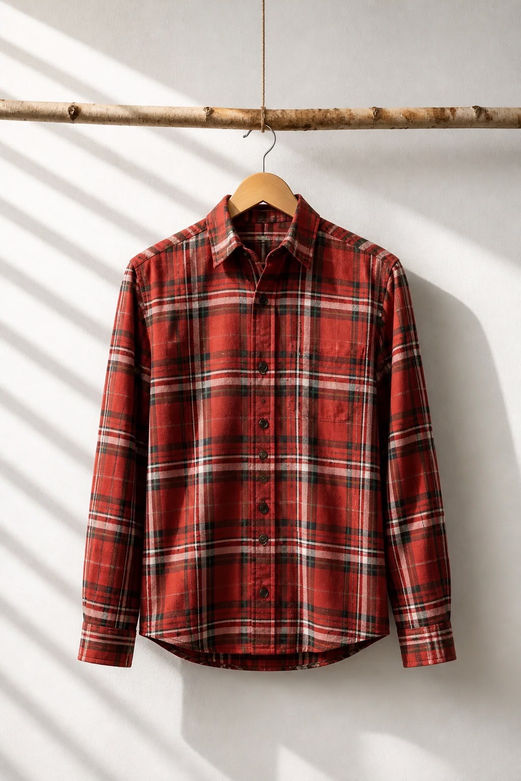Antler Men’s Full Sleeve Check Shirt – Rust Red