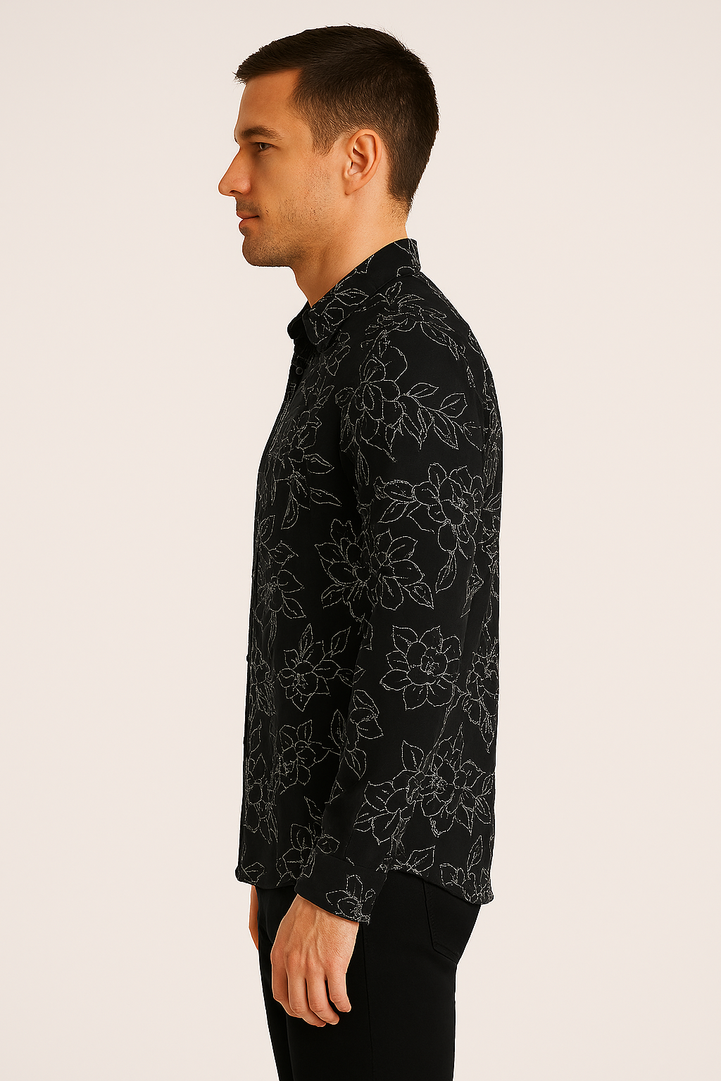 Antler Monochrome Floral Print - Black Floral