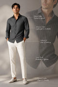 Bagoly Charcoal Pinstripe Shirt