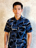 Bagoly Midnight Abstract Cotton Shirt