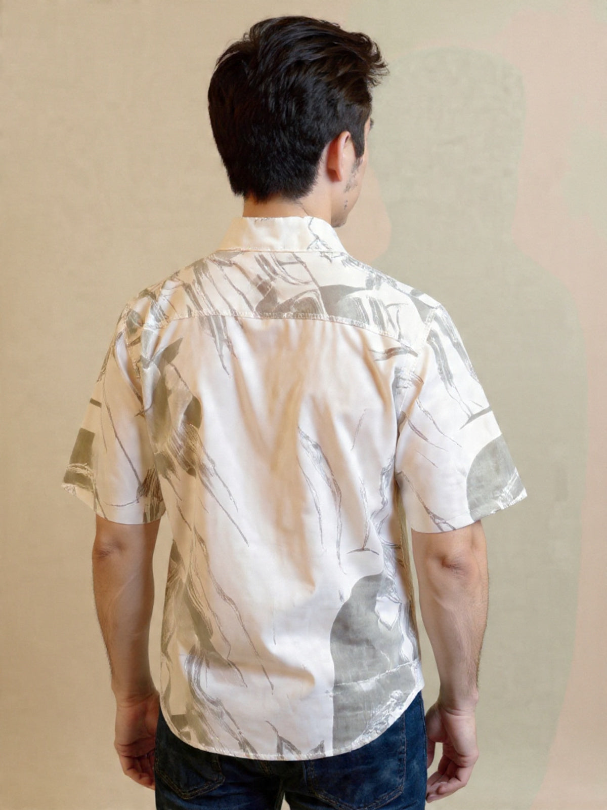 Bagoly Misty Palm Cotton Shirt