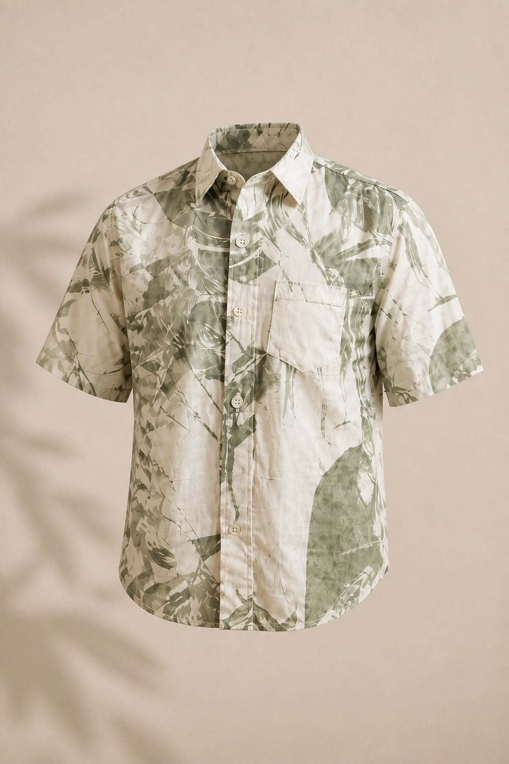 Bagoly Misty Palm Cotton Shirt