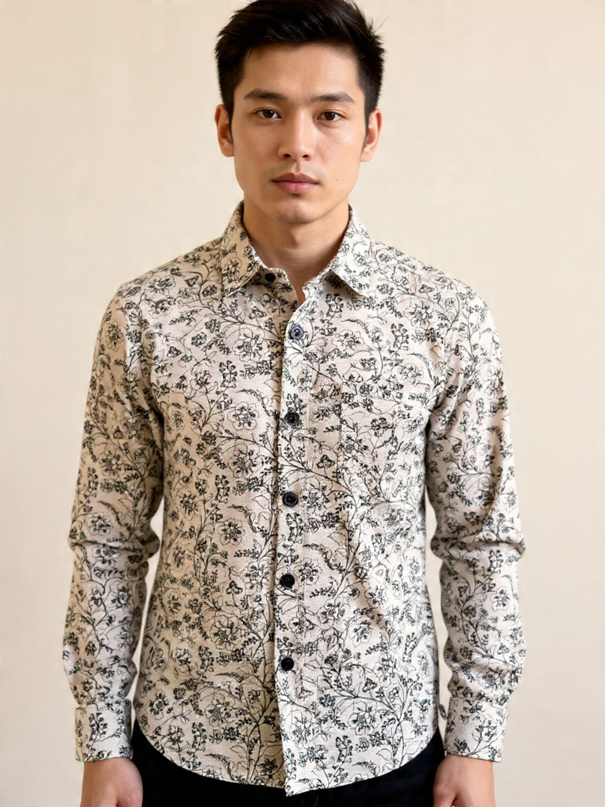 Bagoly Botanical Elegance Long Sleeve Shirt