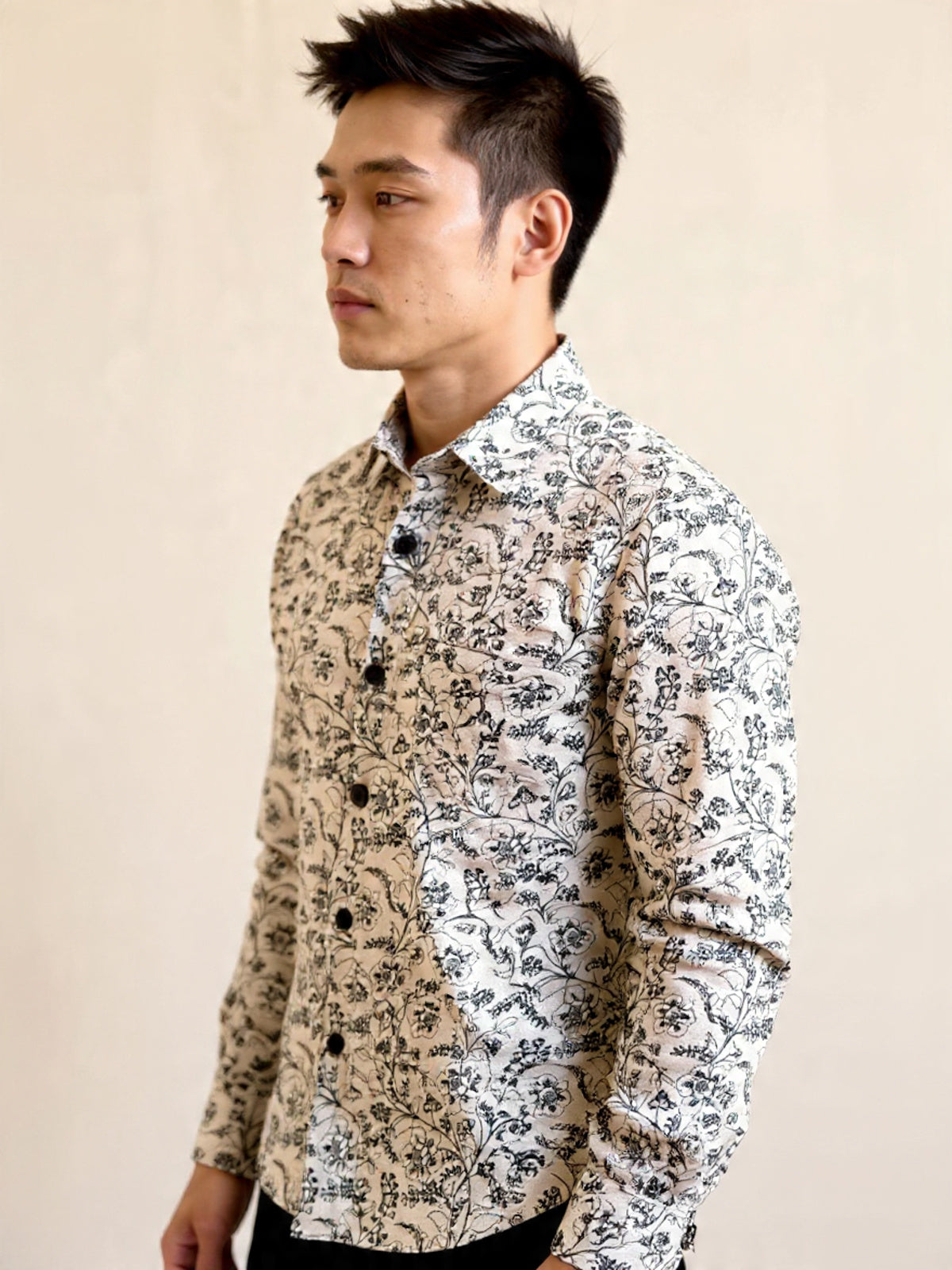 Bagoly Botanical Elegance Long Sleeve Shirt