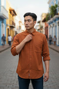 Antler Men’s Full Sleeve Shirt – Burnt Orange