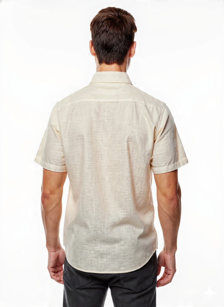 Figleaves Sandstone Luxe Short Sleeve Shirt