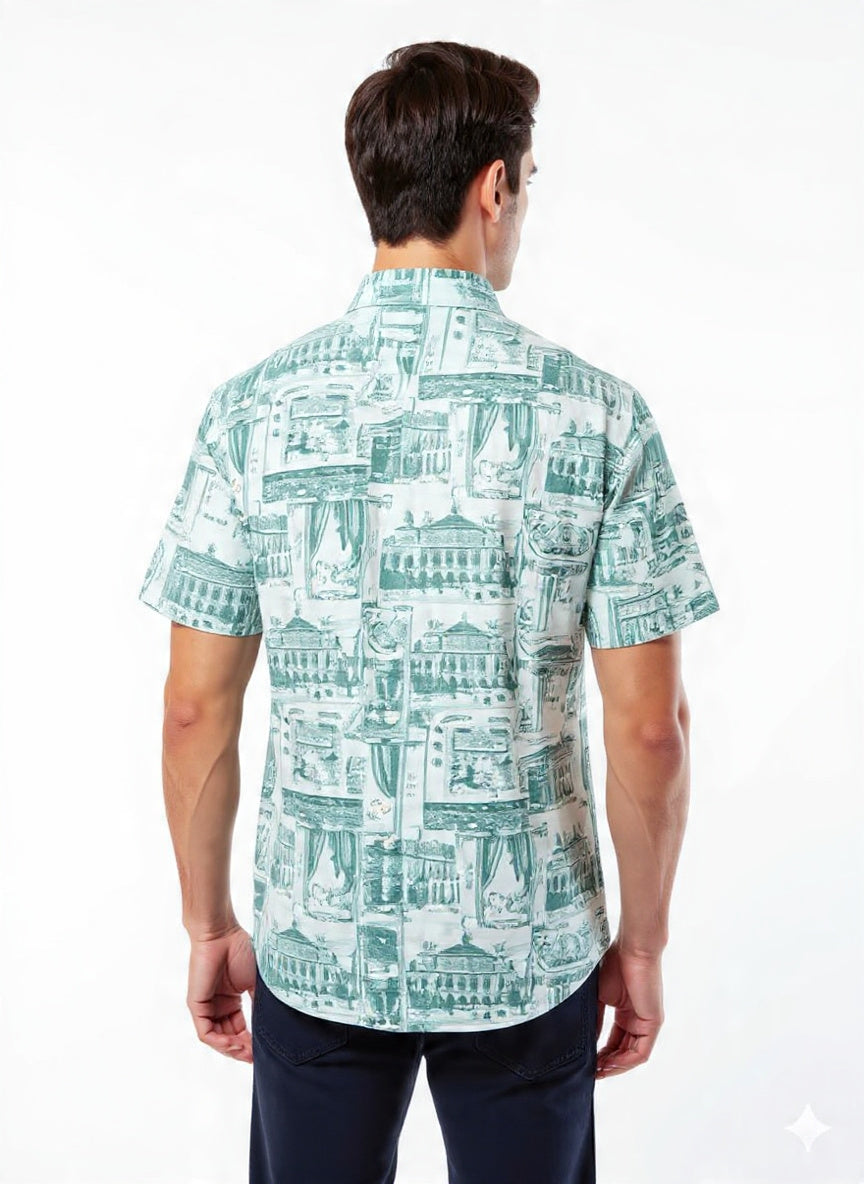 Figleaves Urban Explorer Printed Short Sleeve Shirt