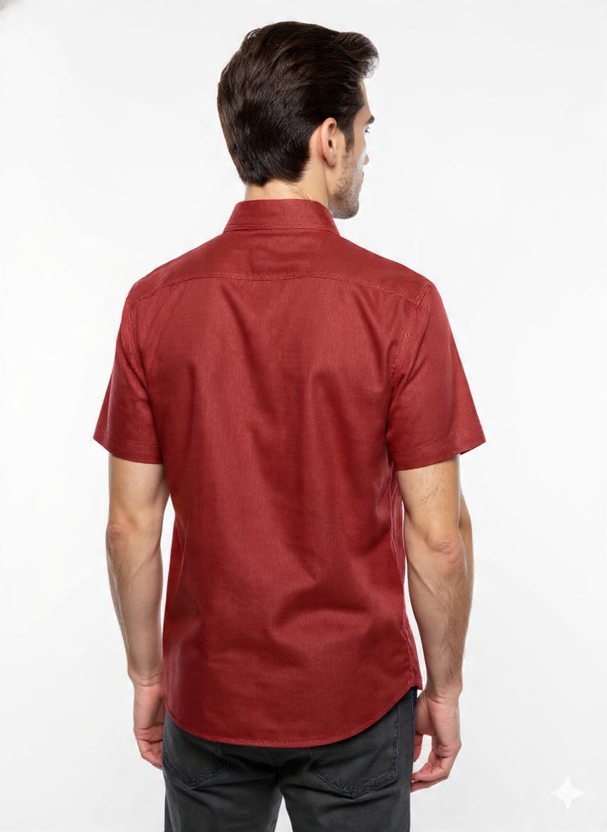 Figleaves Crimson Classic Short Sleeve Shirt