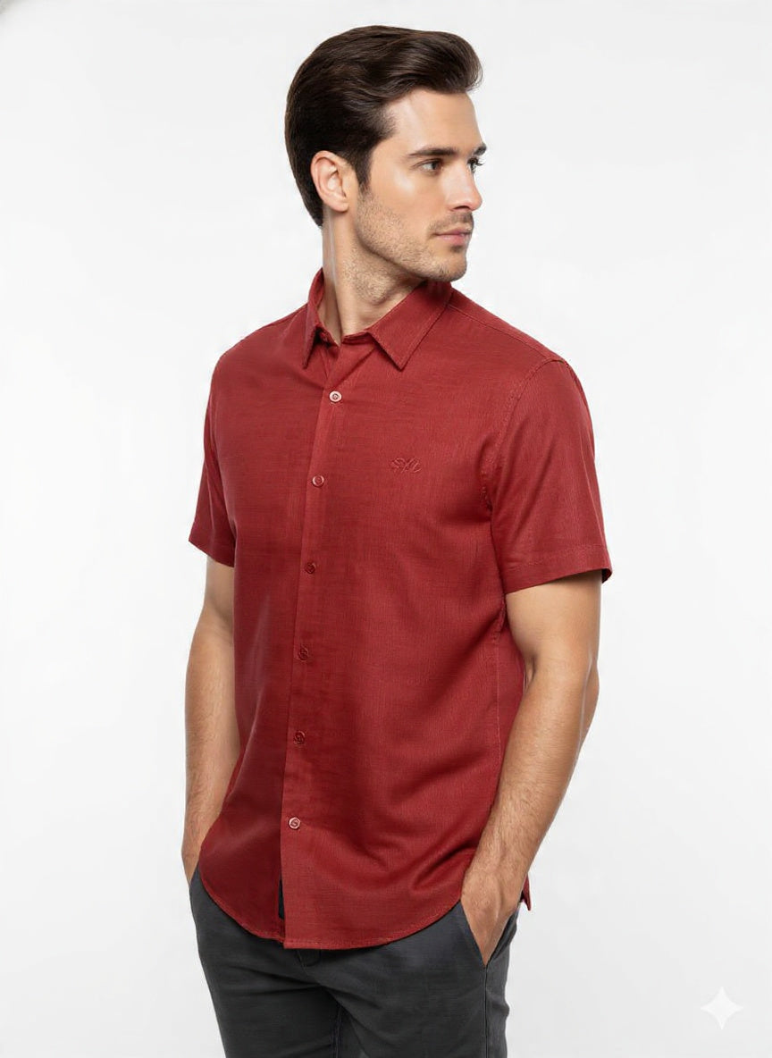 Figleaves Crimson Classic Short Sleeve Shirt