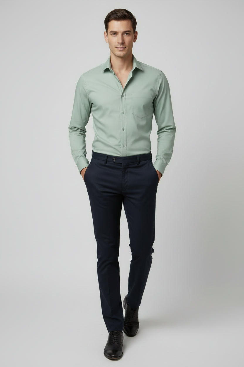 Antler Men’s Full Sleeve Shirt – Aqua Premium Casual Shirt