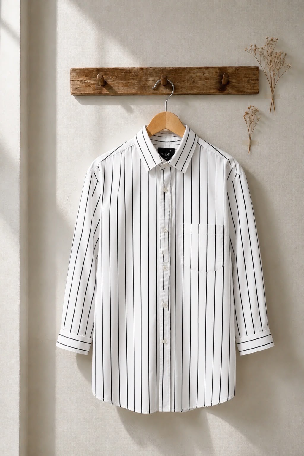 Antler Monaco Pinstripe White Shirt