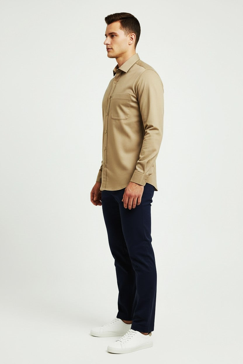 Antler Men’s Full Sleeve Shirt – Take Olive Premium Casual Shirt