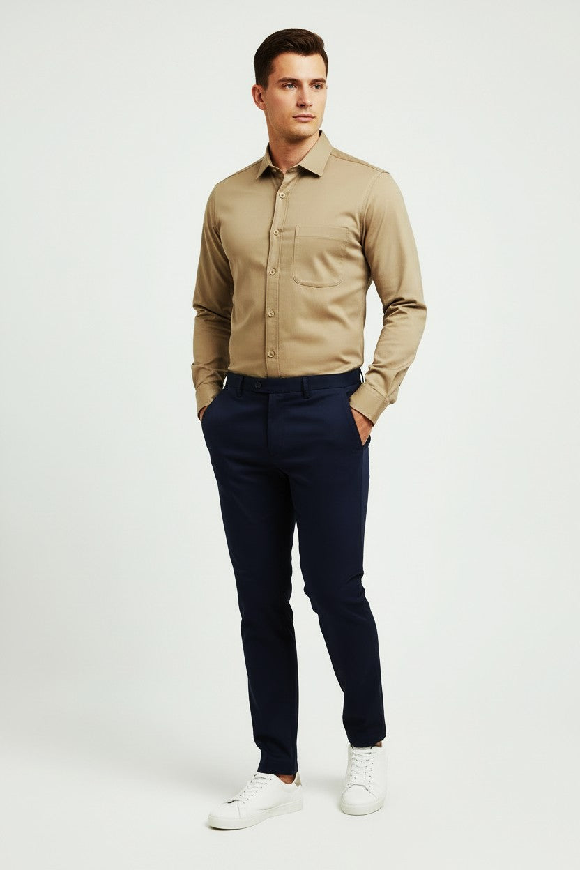 Antler Men’s Full Sleeve Shirt – Take Olive Premium Casual Shirt