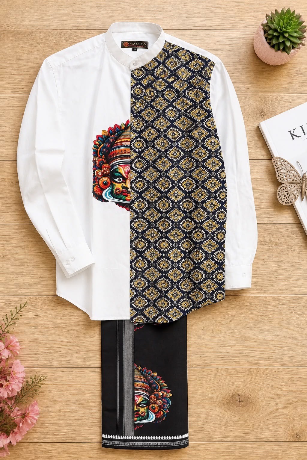 Kathakali Heritage Premium Shirt & Mundu Set