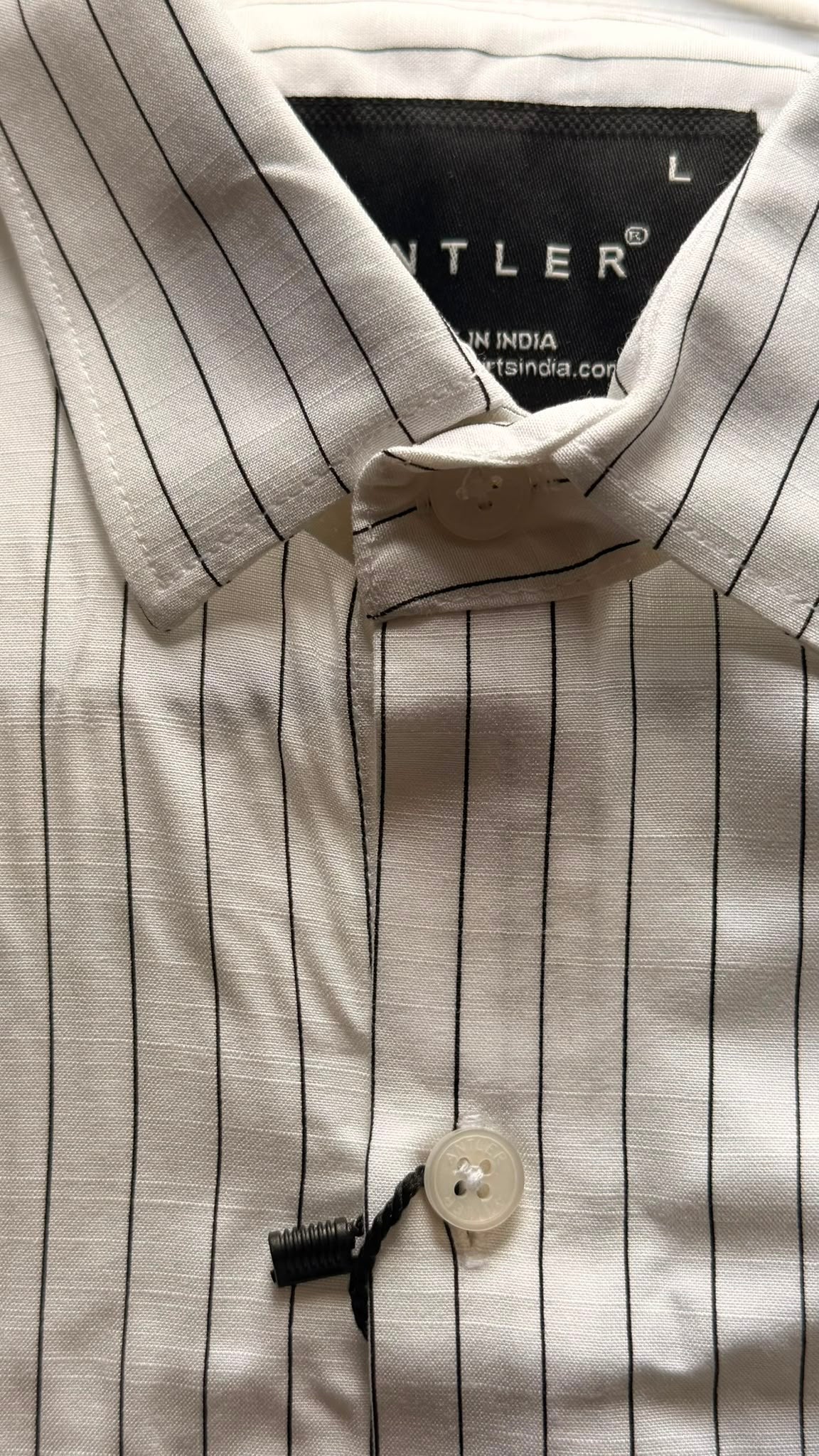 Antler Monaco Pinstripe White Shirt