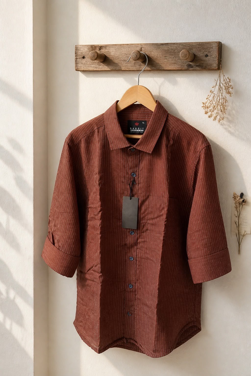Bagoly Rustwood Pinstripe Shirt